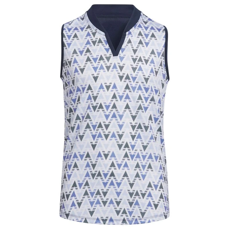 Adidas Girls' HEAT.RDY Printed Sleeveless Polo 1 Adidas Girls' HEAT.RDY Printed Sleeveless Polo