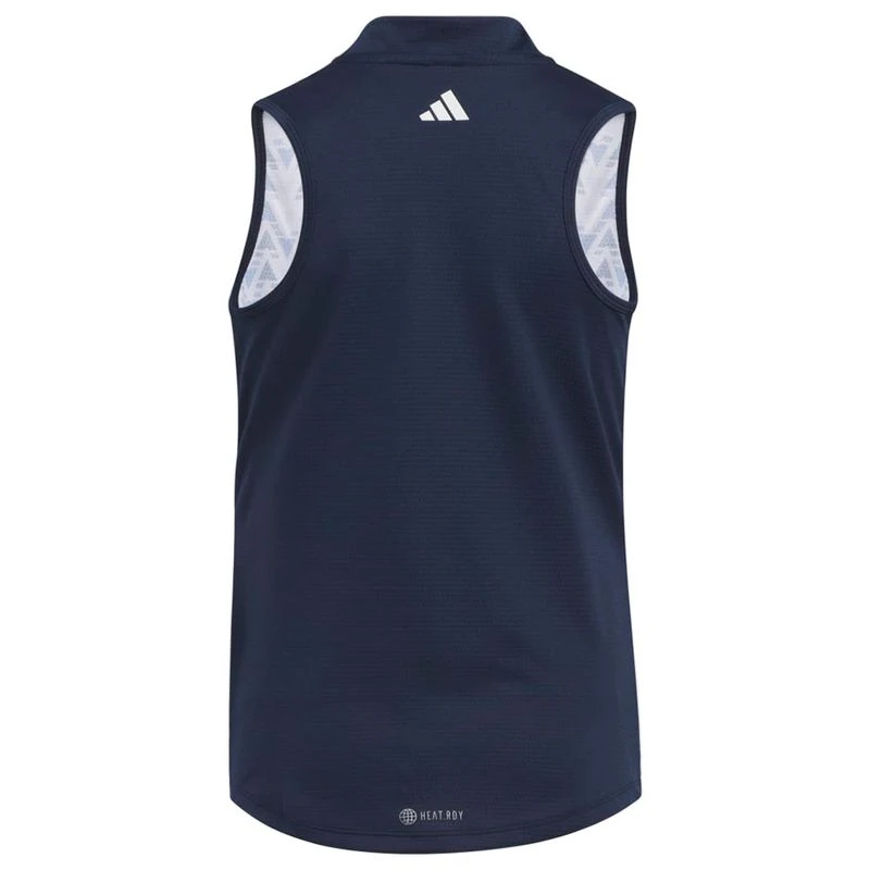 Adidas Girls' HEAT.RDY Printed Sleeveless Polo 2 Adidas Girls' HEAT.RDY Printed Sleeveless Polo - Image 2
