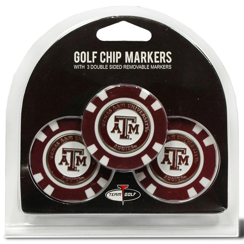 Team Golf NCAA Poker Chip Ball Marker Set - 3 Pack 2 Team Golf NCAA Poker Chip Ball Marker Set - 3 Pack - Image 2