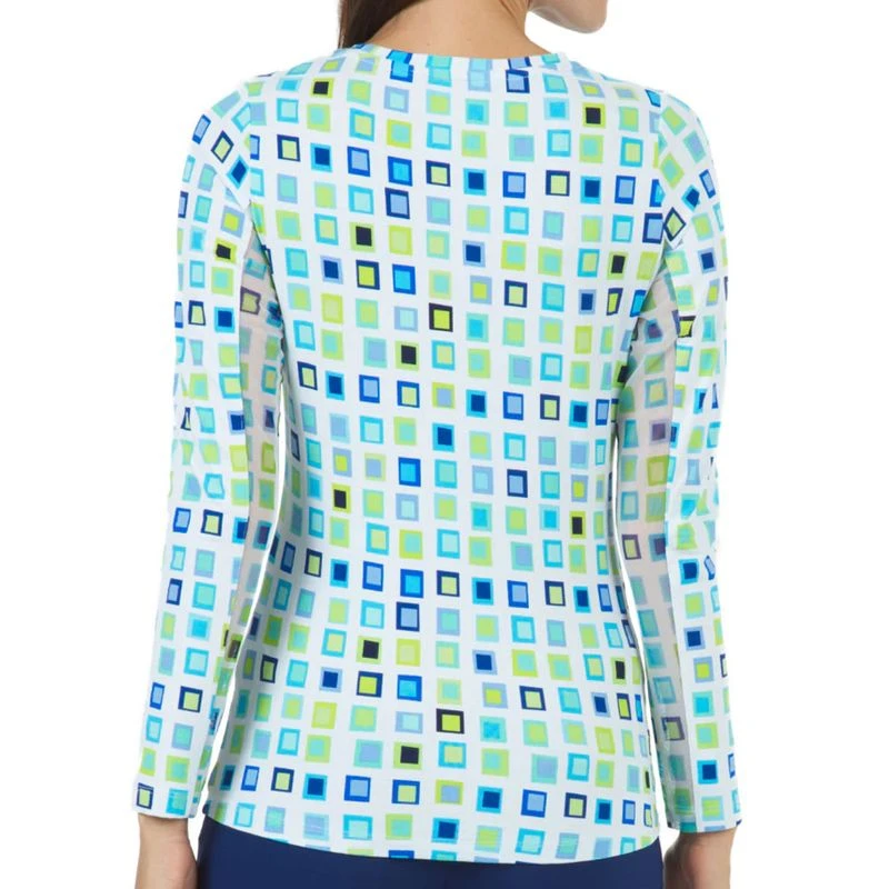 IBKUL Women's Eloise Print Long Sleeve Crew Neck Top 2 IBKUL Women's Eloise Print Long Sleeve Crew Neck Top - Image 2