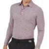 IBKUL Men&apos;s Geo Print Long Sleeve Polo