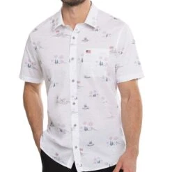 TravisMathew Men&apos;s Lounge Town Button Down Shirt