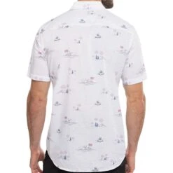 TravisMathew Men&apos;s Lounge Town Button Down Shirt -Best Golf Sale Store 9841533 800 auto