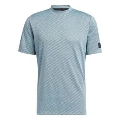 Adidas Men's Adicross Monogram Mock Neck Polo Shirt