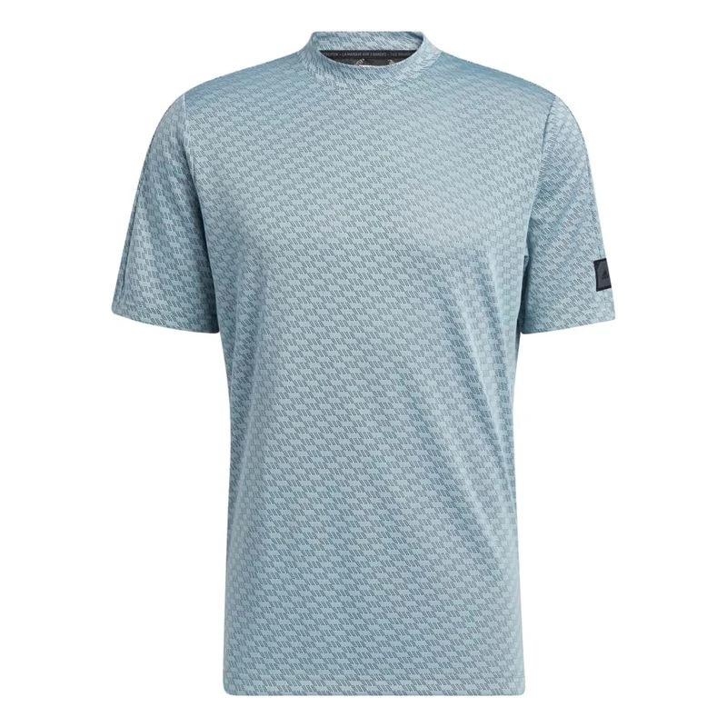 Adidas Men's Adicross Monogram Mock Neck Polo Shirt 1 Adidas Men's Adicross Monogram Mock Neck Polo Shirt