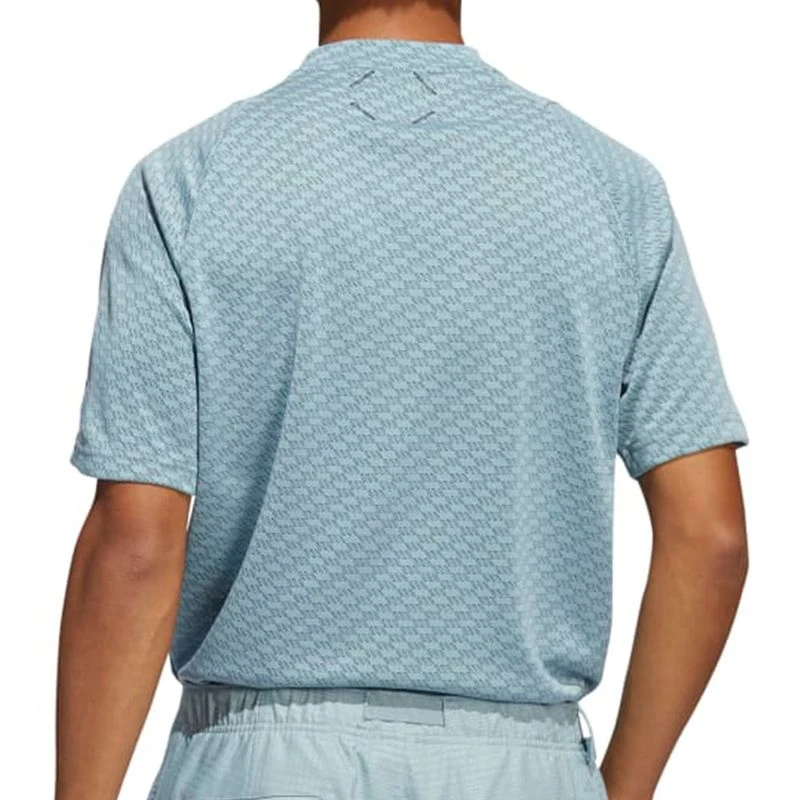 Adidas Men's Adicross Monogram Mock Neck Polo Shirt 2 Adidas Men's Adicross Monogram Mock Neck Polo Shirt - Image 2