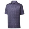 FootJoy Men&apos;s Lisle Leaping Dolphins Print Polo